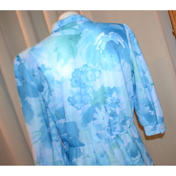 Vintage Dress 1970s Blue California Look - Picture 6 of 6